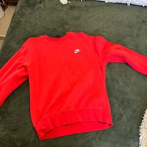 Nike Women's Bold Red Crew Neck Sweater